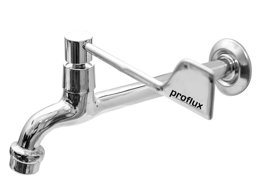 Torneira Clínica Alavanca Confort com arejador fixo de Parede 22 cm Proflux 21.077